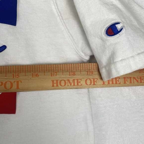 Vintage Champion Shirt Mens Medium White Logo Short Sleeve Crewneck Casual - Picture 10 of 14